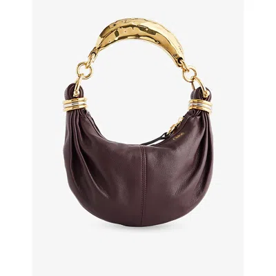 Chloé Womens Grenat Banana Leather Hobo Bag In Brown