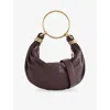 Chloé Brarcelet Mini Top-handle Bag In Grained Leather In Red