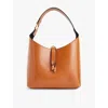 Chloé Womens Chloe Marcie Small Logo-debossed Leather Shoulder Bag In Clay Brown
