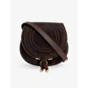 Chloé Womens Marcie Snake Leather Cross-body Bag Sooty Brown In Sooty Brown