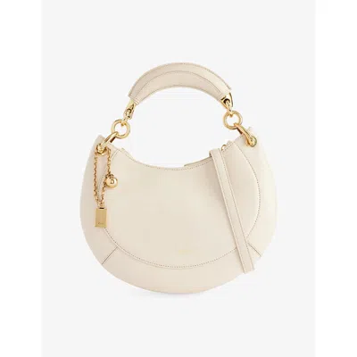 Chloé Womens Milk Banana Leather Hobo Bag In Neutral