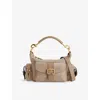 Chloé Womens Chloe Camera Medium Suede Cross-body Bag In Neutral