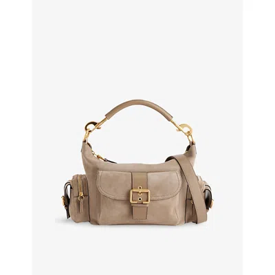 Chloé Womens Chloe Camera Medium Suede Cross-body Bag In Neutral