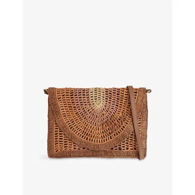 Chloé Womens Multicolor Beige 1 Embroidered Raffia Shoulder Bag