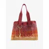 Chloé Womens Multicolor Orange Summer Banana East-west Raffia Tote Bag In Multi