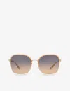 Chloé Chloe Womens Orange Ch0031s Square-frame Acetate Sunglasses In Orange