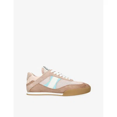 Chloé Womens Pink Kick Suede And Mesh Trainers Eur 40 / 7 Uk
