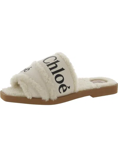 Chloé Womens Signature Slip-on Slide Sandals In Multi