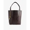 Chloé Womens Sooty Brown Spin Python-effect Leather Tote Bag In Sooty Brown
