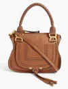 Chloé Small Marcie Leather Shoulder Bag In Tan