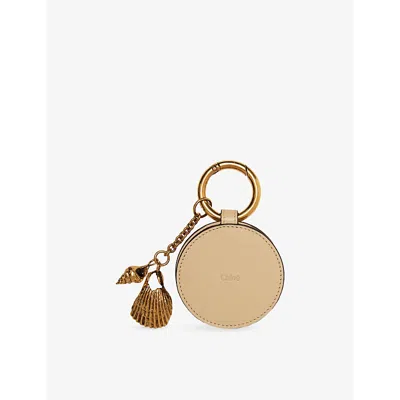 Chloé Womens Vegetal Beige Mirror Key Ring Charm
