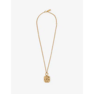 Chloé Womens Vintage Gold  Charms Brass Pendant Necklace