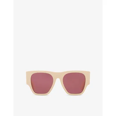 Chloé Womens Ch0233s Square-frame Acetate Sunglasses White