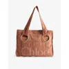 Chloé Womens Wild Pink Plage Medium Cotton Tote Bag