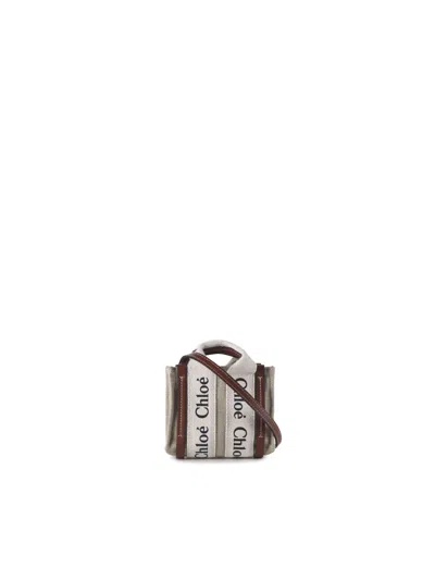 Chloé Woodie Mini Bag In Beige
