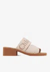 Chloé Woody High Heel Flip-flops In Beige