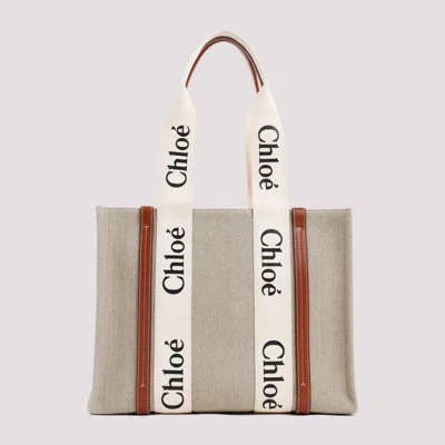 Chloé Woody Bag In Neutrals