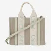 Chloé Woody Linen Small Tote Bag