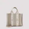Chloé Beige Woody Small Tote In E Boyish Brown