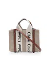 Chloé Women Woody Mini Canvas Tote In Marrón