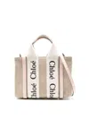 Chloé Women Woody Mini Canvas Tote In Pink
