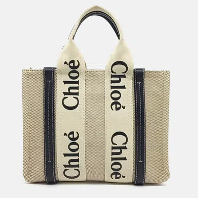 Pre-owned Chloé Woody Bag Small In Sand