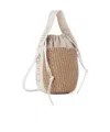Chloé Woven Raffia Bucket Bag With Removable Strap In Nude