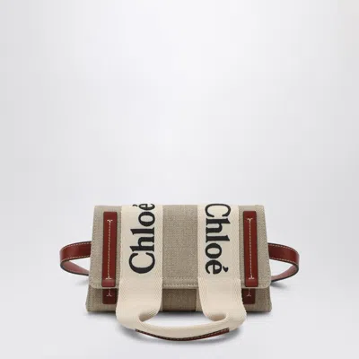 Chloé Woody Beige/brown Canvas Waist Bag