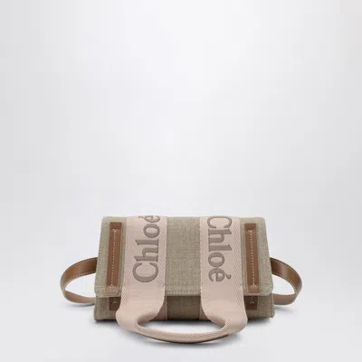 Chloé Woody Beige/pink Canvas Waist Bag