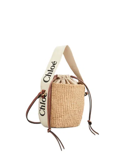 Chloé Mini Basket Handbag In Beige