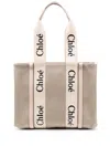 Chloé Women Woody Canvas Medium Tote In Multi