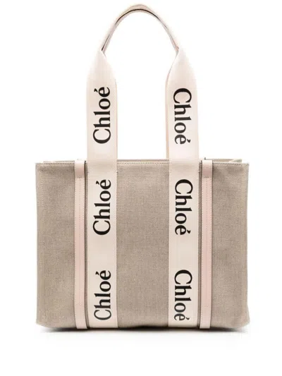 Chloé Woody Canvas Medium Tote