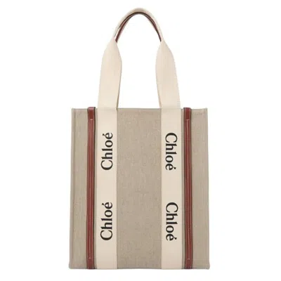 Chloé Chloe Woody Canvas Tote Bag In Purple