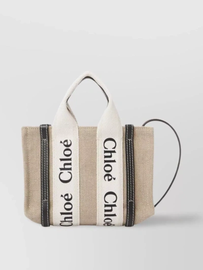 Chloé Compact Nano Tote Bag In Cream