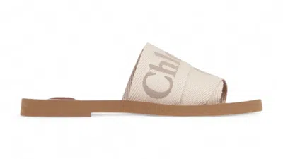 Pre-owned Chloé Woody Flat Mule Blushy (women's) Sneakers In Beige In Sand
