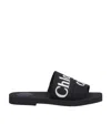 Chloé Black Woody Sandals In Black