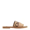 Chloé Tan Woody Sandals In Brown