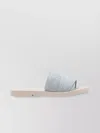 Chloé Womens Chloe Woody Logo-embroidered Linen Mules In White