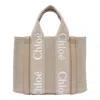 Chloé Tote Bag With Rectangular Shape And Top Handles In Beige