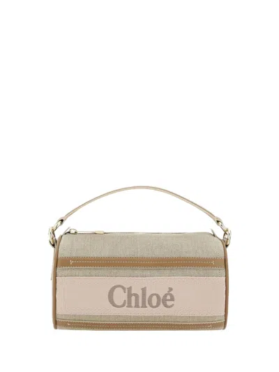 Chloé Woody Handbag In Blushy Beige