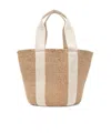 Chloé Spacious Woven Tote Bag With Dual Handles In Neutral