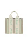 Chloé Mini Woody Tote Bag In Beige