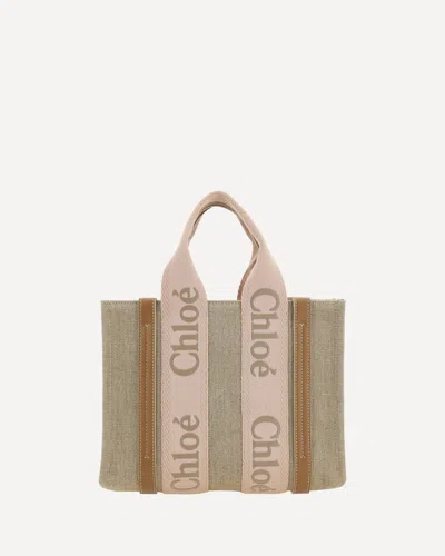 Chloé Woody Tote Bag In Neutral