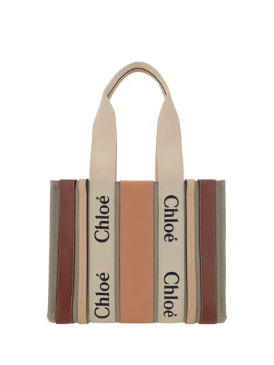 Chloé Woody Handbag In Terracotta Pink