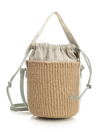 CHLOÉ WOODY HANDBAGS BEIGE
