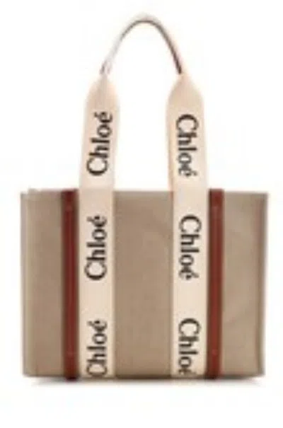 Chloé Woody Handbags Brown