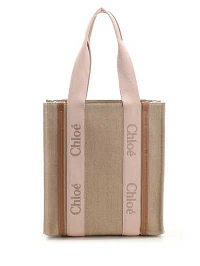 Chloé Woody Handbags White