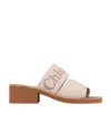 Chloé Woody High Heel Flip-flops In Nude