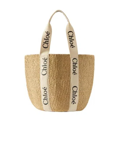 Chloé Woody Large Handbag In Brown