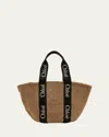 Chloé Woody Large Mifuko Basket Bag With Logo Webbing